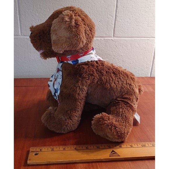 Build A Bear 'Dugout Dog' Baseball Puppy Plush With Bandana & Cardinals Collar - Picture 9 of 11